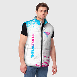 Мужской жилет The Last Of Us neon gradient style вертикально, цвет: 3D-черный — фото 2