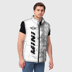 Мужской жилет Mini speed на светлом фоне со следами шин по-верти, цвет: 3D-черный — фото 2