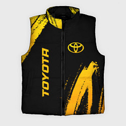 Мужской жилет Toyota - gold gradient вертикально, цвет: 3D-черный