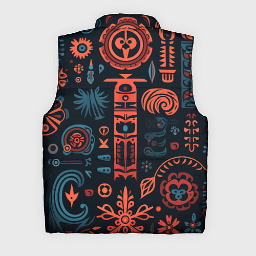 Мужской жилет Абстрактный паттерн в славянской стилистике / 3D-Красный – фото 2
