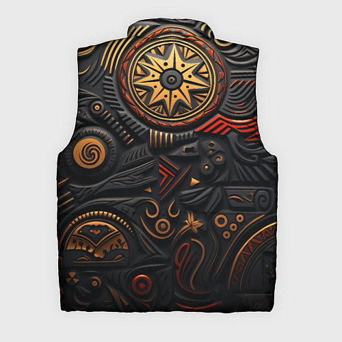 Мужской жилет Абстрактный узор в славянской стилистике / 3D-Красный – фото 2