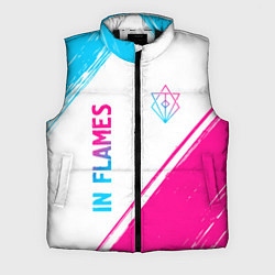 Мужской жилет In Flames neon gradient style вертикально, цвет: 3D-черный
