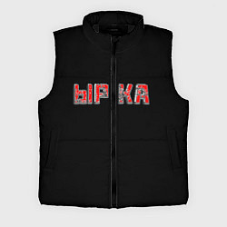 Мужской жилет Красная ырка на чёрном фоне, цвет: 3D-черный