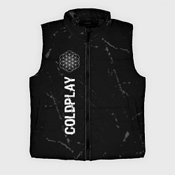 Мужской жилет Coldplay glitch на темном фоне по-вертикали, цвет: 3D-черный