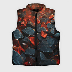 Мужской жилет Красные и черные плиты, цвет: 3D-красный
