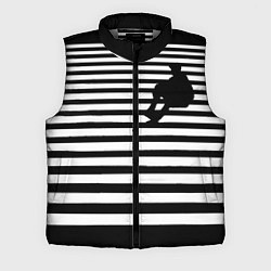 Мужской жилет Силуэт на чёрно белом полосы