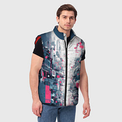 Мужской жилет Пространственный хаос, цвет: 3D-красный — фото 2