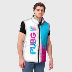 Мужской жилет PUBG neon gradient style по-вертикали, цвет: 3D-черный — фото 2