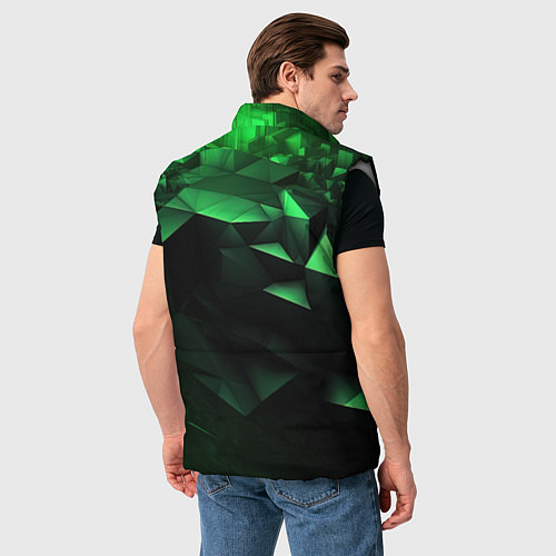 Мужской жилет Видение зеленого в абстракции / 3D-Светло-серый – фото 4