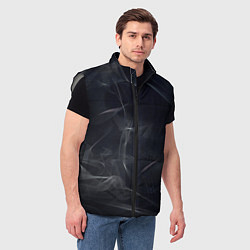 Мужской жилет Серый дым и тьма, цвет: 3D-светло-серый — фото 2