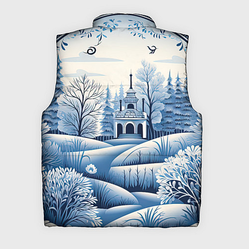 Мужской жилет Пушистые завитки / 3D-Красный – фото 2