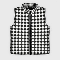 Мужской жилет Чёрно-белый ромб классика, цвет: 3D-светло-серый
