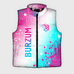 Мужской жилет Burzum neon gradient style вертикально, цвет: 3D-черный