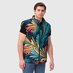 Мужской жилет Квиллинг абстракция, цвет: 3D-светло-серый — фото 2