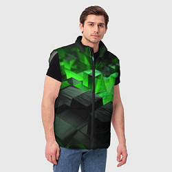Мужской жилет Глубина зеленых плоскостей, цвет: 3D-светло-серый — фото 2