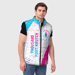 Мужской жилет Thousand Foot Krutch neon gradient style вертикаль, цвет: 3D-черный — фото 2