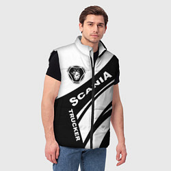 Мужской жилет Scania дальнобойщик, цвет: 3D-черный — фото 2