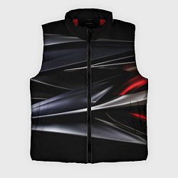 Мужской жилет Black red abstract, цвет: 3D-красный