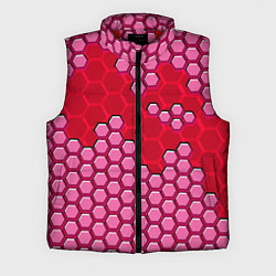 Мужской жилет Красная энерго-броня из шестиугольников, цвет: 3D-красный