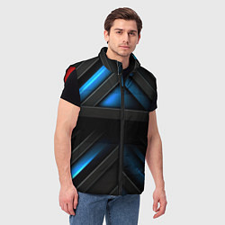 Мужской жилет Вихри темноты синего, цвет: 3D-красный — фото 2