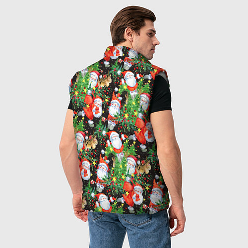 Мужской жилет Деды Морозы с подарками / 3D-Светло-серый – фото 4