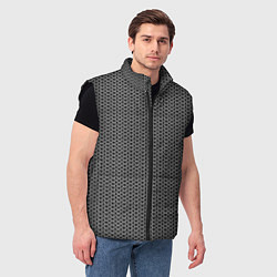 Мужской жилет Кованная металлическая кольчуга, цвет: 3D-черный — фото 2