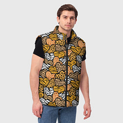 Мужской жилет Африканские сердца, цвет: 3D-черный — фото 2