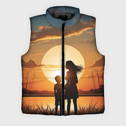 Мужской жилет Мать и дитя на закате