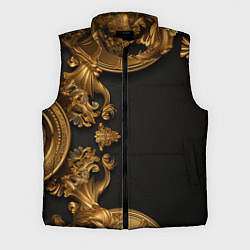 Мужской жилет Золотые объемные узоры, цвет: 3D-черный