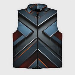 Мужской жилет Темная объемная геометрия, цвет: 3D-черный