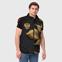 Мужской жилет Золотой герб России, цвет: 3D-красный — фото 2