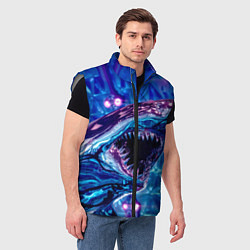 Мужской жилет Фиолетовая акула, цвет: 3D-светло-серый — фото 2