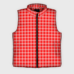 Мужской жилет Красно-белый клетчатый