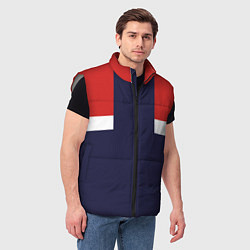 Мужской жилет Олимпийка 90х - Ретро, цвет: 3D-светло-серый — фото 2