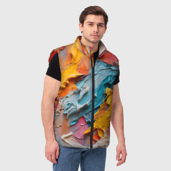 Мужской жилет Абстрактная живопись акрилом, цвет: 3D-красный — фото 2