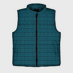 Мужской жилет Квадратный спирали синий, цвет: 3D-черный