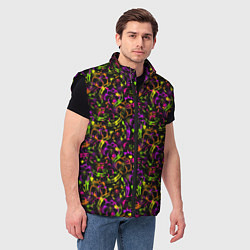 Мужской жилет Color bright pattern, цвет: 3D-черный — фото 2