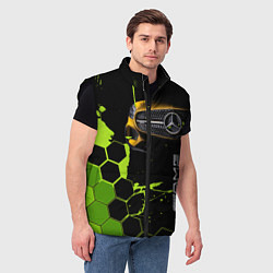 Мужской жилет Мерседес AMG тёмный, цвет: 3D-черный — фото 2