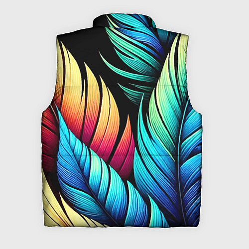 Мужской жилет Color feathers - neon / 3D-Красный – фото 2