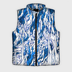 Мужской жилет Белый и синий узор, цвет: 3D-светло-серый