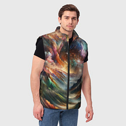 Мужской жилет Горы и блеск, цвет: 3D-черный — фото 2