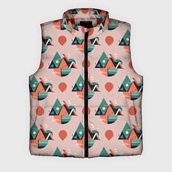 Мужской жилет Абстракция, треугольник, цвет: 3D-красный
