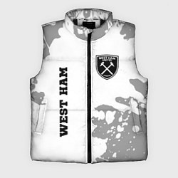 Мужской жилет West Ham sport на светлом фоне вертикально, цвет: 3D-черный