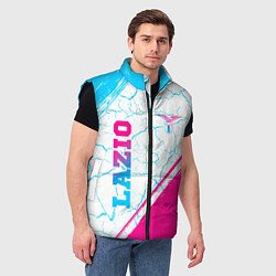 Мужской жилет Lazio neon gradient style вертикально, цвет: 3D-черный — фото 2