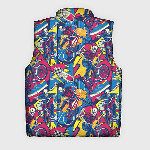 Мужской жилет Езда на велосипеде BMX в стиле комиксов / 3D-Красный – фото 2