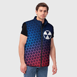 Мужской жилет Fallout неоновые соты, цвет: 3D-черный — фото 2