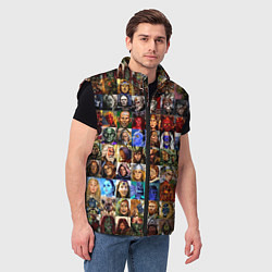 Мужской жилет Портреты всех героев, цвет: 3D-черный — фото 2