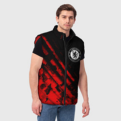 Мужской жилет Chelsea sport grunge, цвет: 3D-красный — фото 2