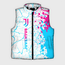 Мужской жилет Juventus neon gradient style по-вертикали, цвет: 3D-черный