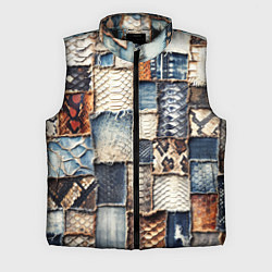 Мужской жилет Змеиная кожа - пэчворк